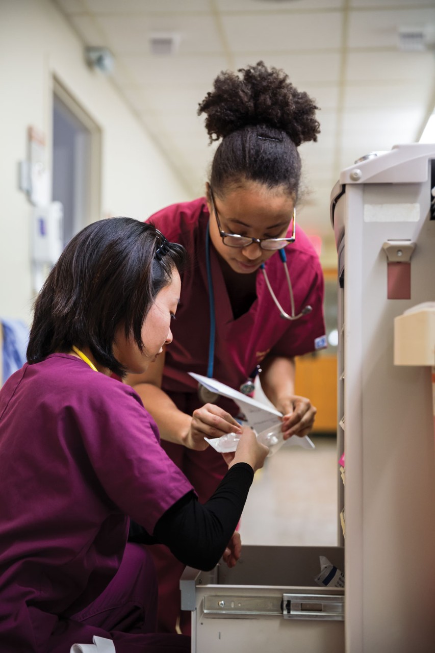 Rabin Cho '16 with VA Clinical Instructor Tiana Alston '12