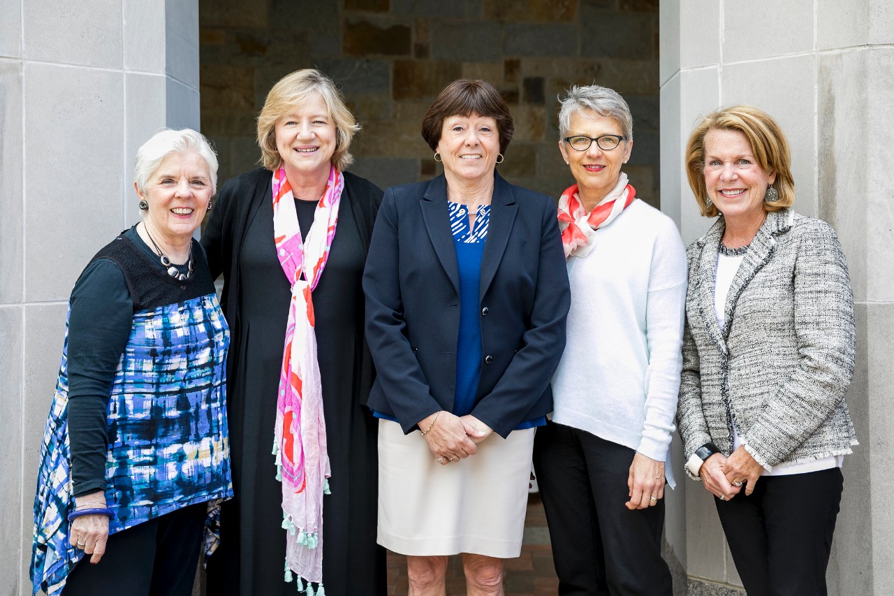 Karen Daley with past recipients of the Dean Rita P. Kelleher Award recipients