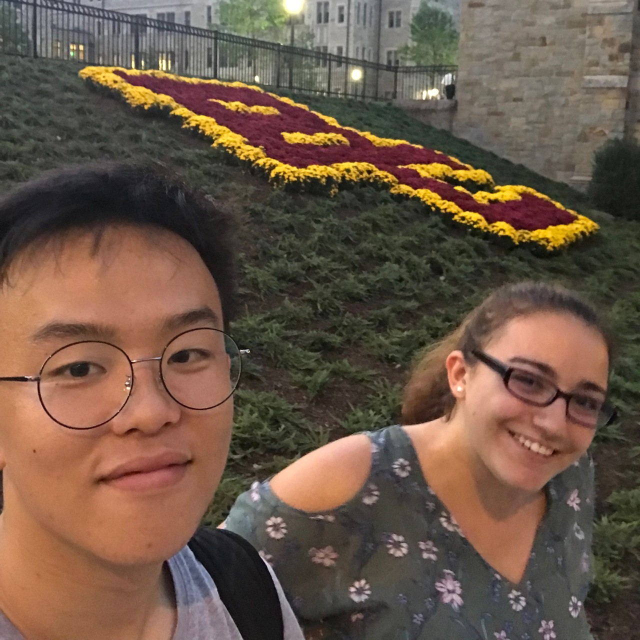 First-year seminar students submit selfies each week to show that she or he got together with another student to study or socialize.