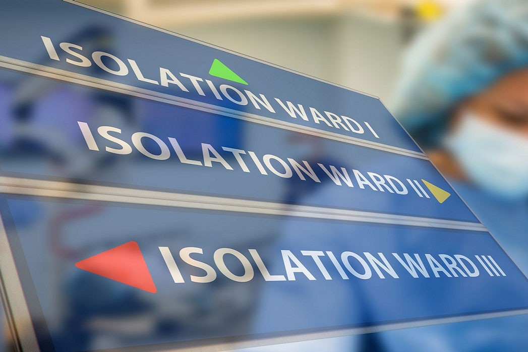 Isolation ward sign