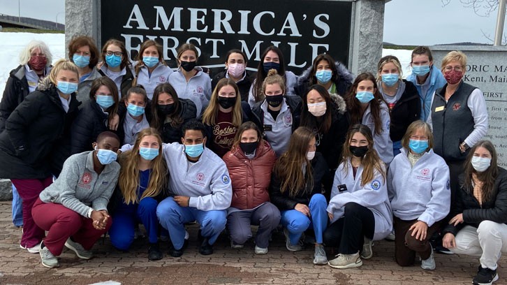 CSON students on clinical service trip in Maine