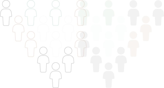Stick figures in green, grey, black, and brown