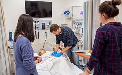 Students in simulation lab
