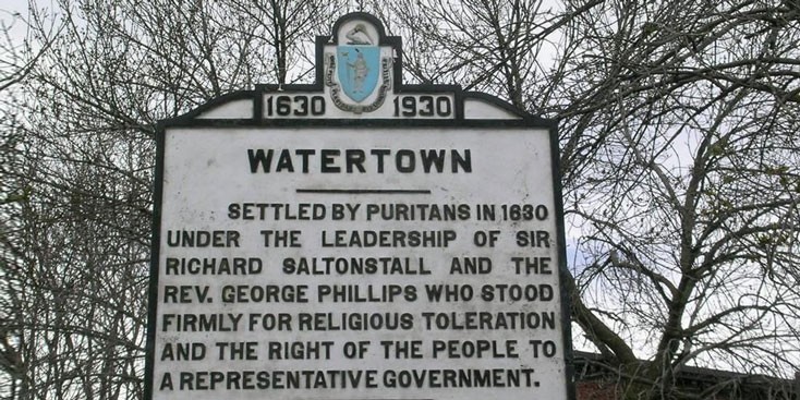 Welcome sign, Watertown
