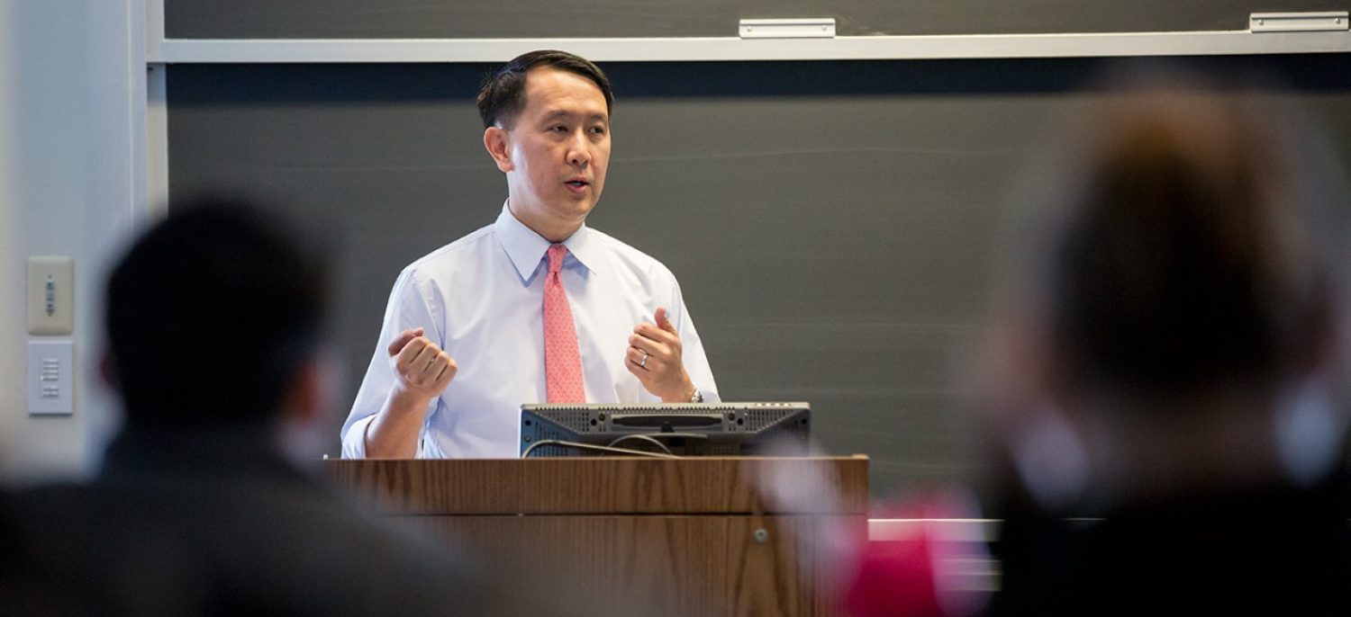 Professor Joseph Liu in class
