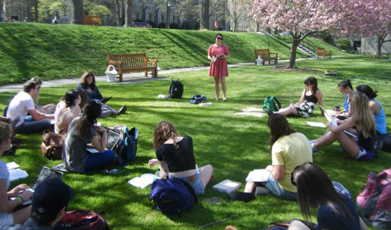 Students outside