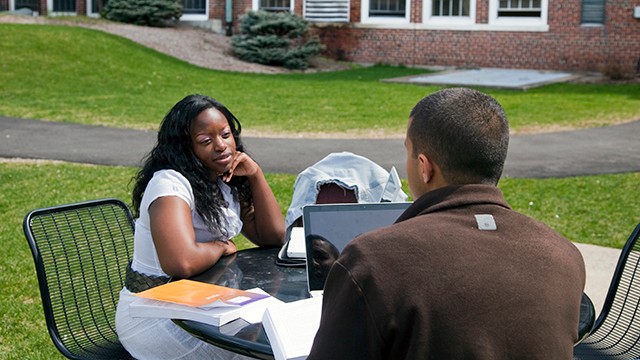 Students in courtyard