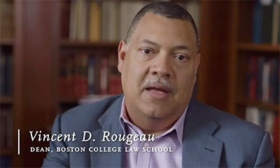 Vincent D. Rougeau while speaking