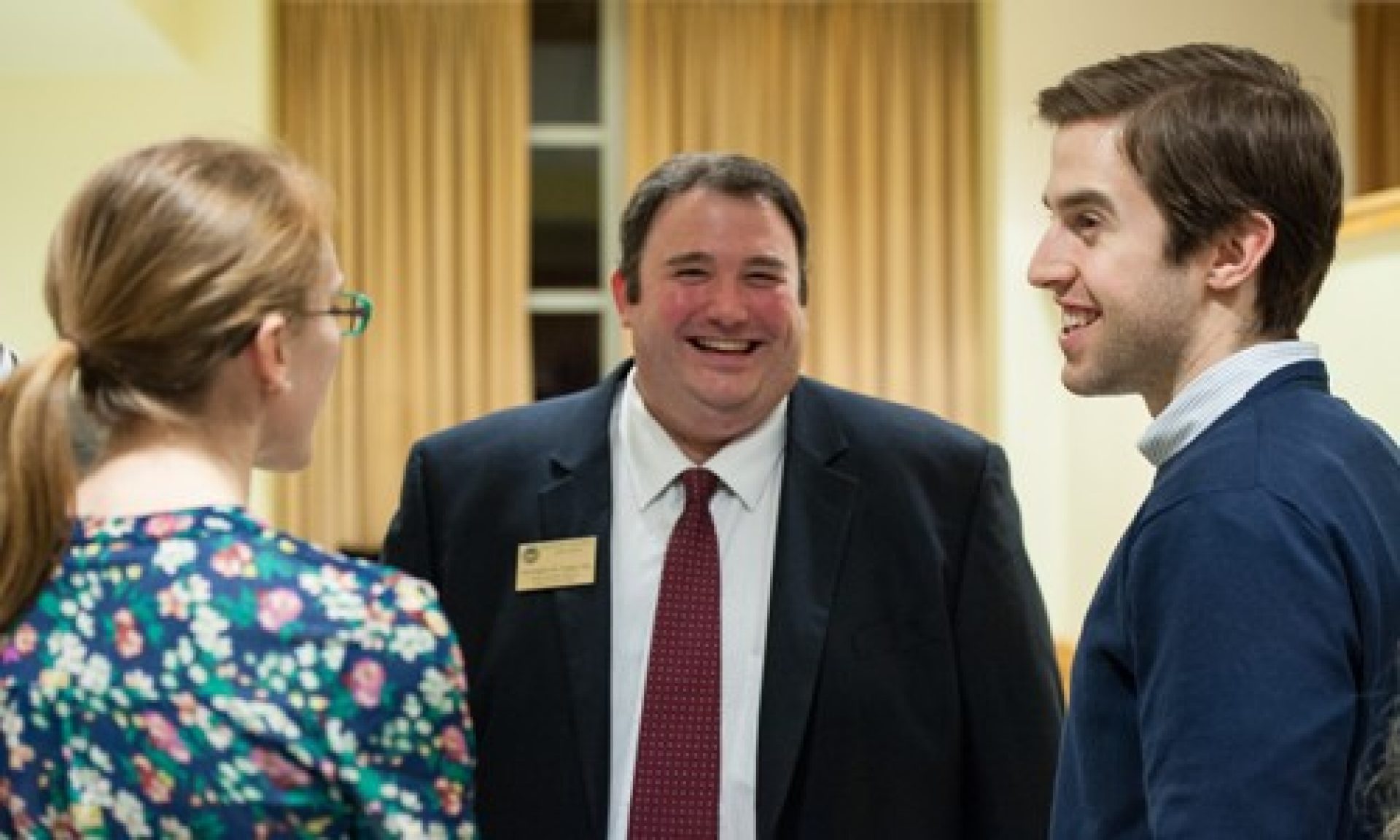 Career Services staff with students