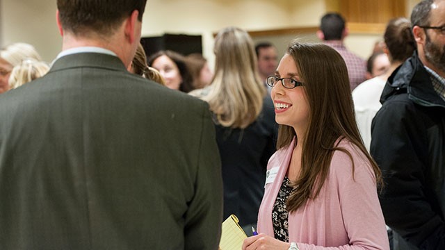 Student at pro bono event