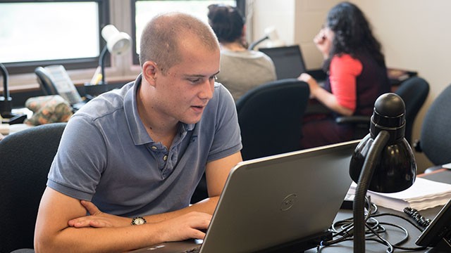 Student working in Center