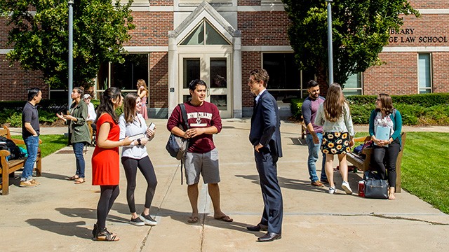 Students in Courtyard