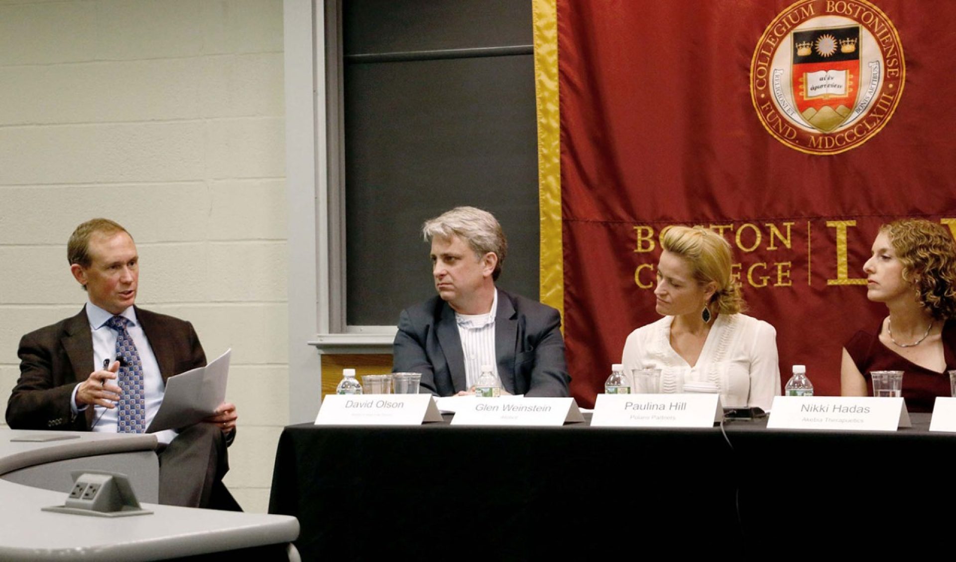 Panel participants with Olson