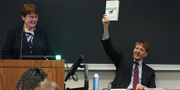 Pat McCoy and Richard Cordray