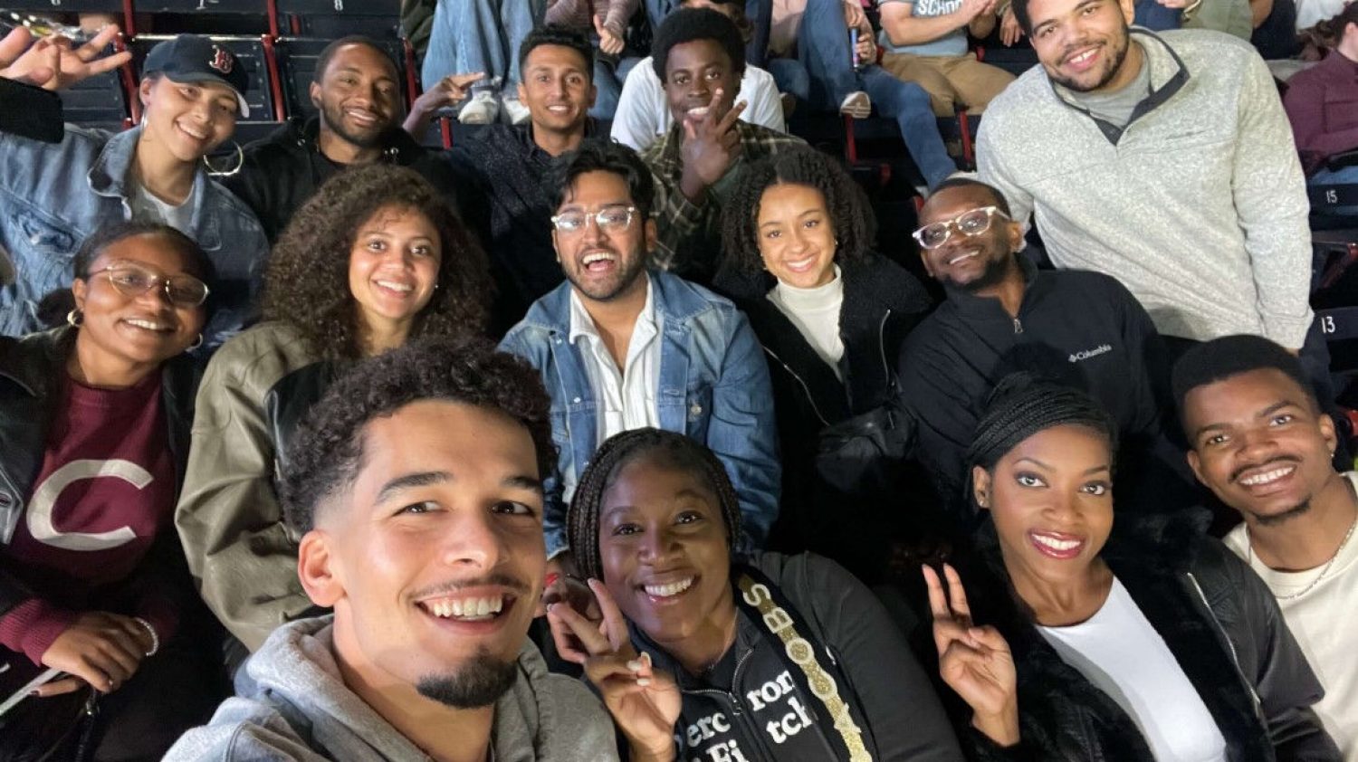 BLSA students hang out at Fenway Park for a Red Sox game.