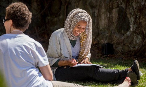 Students at retreat