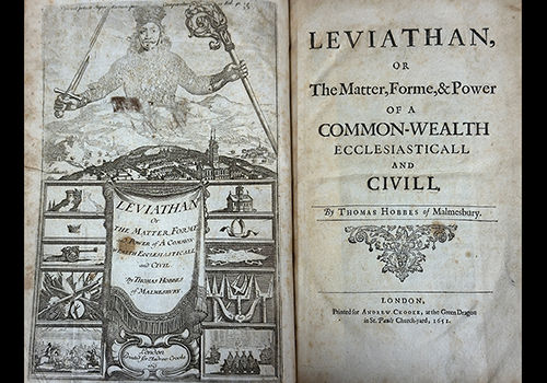 Thomas Hobbes, The Leviathan. London, 1651 [actually c. 1670].