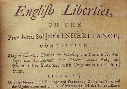 Henry Care, English Liberties, or the Free-Born Subject’s Inheritance. Containing Magna Charta... Providence, Rhode Island, 1774.