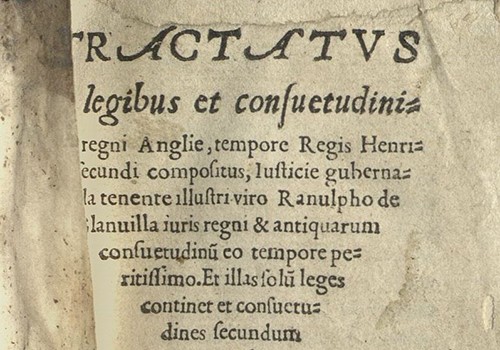 Tractatus de Legibus et Consuetudinibus regni Angliae