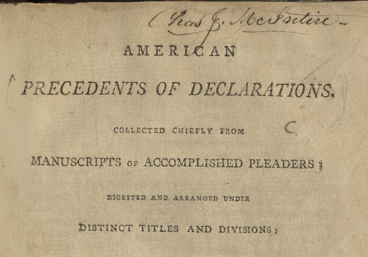 American Precedents of Declarations
