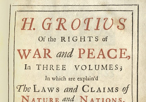 Hugo Grotius, Of The Rights of War and Peace. Three volumes. London, 1715.