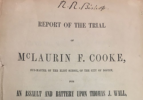 Report of the Trial of McLaurin F. Cooke . . . Boston, [1859].