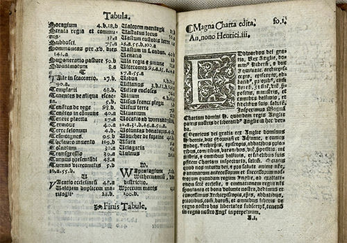 Magna Charta with the Ancient Statutes.  London, 1556.