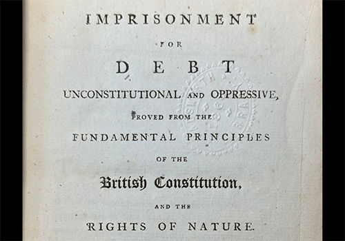 Edward Farley, A Constitutional Argument Against Imprisonment for Debt. London, 1788.
