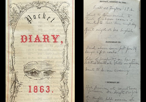 Cash Book and Diaries of Lawyer Henry Heywood. Lancaster, NH, 1863-1880.