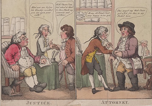 George Moutard Woodward, Justice [and] Attorney.[London], c. 1785.