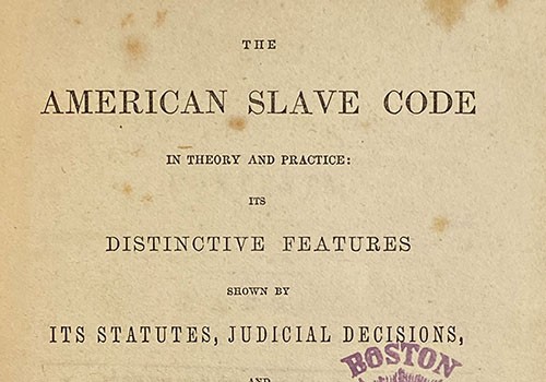 William Goodell, The American Slave Code. New York, 1853.