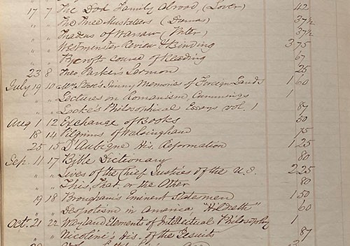 Account Book of Robert Morris. Boston, 1854-55. 