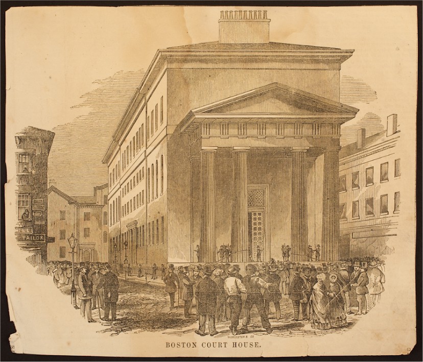 Drawing of the Boston Court House.