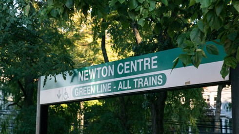 Newton Centre sign
