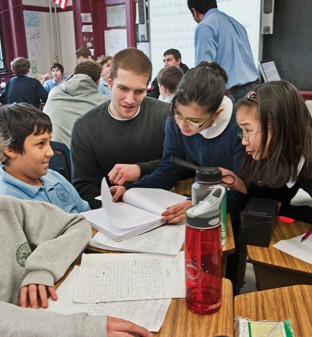 LSOE teacher with students