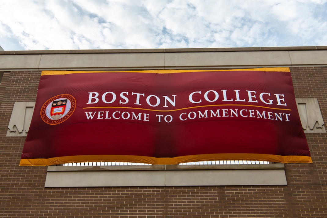 BC commencement banner
