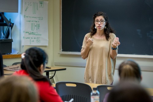 professor teaching in class