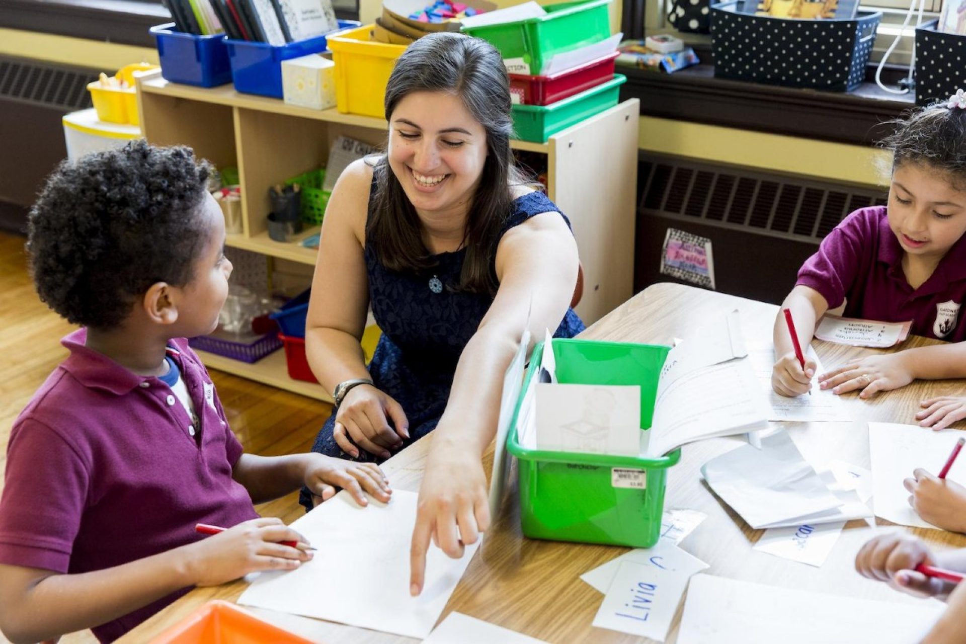 student teacher in classroom