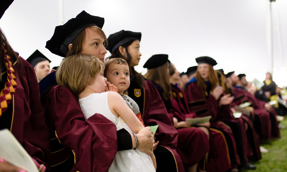 Graduate with children