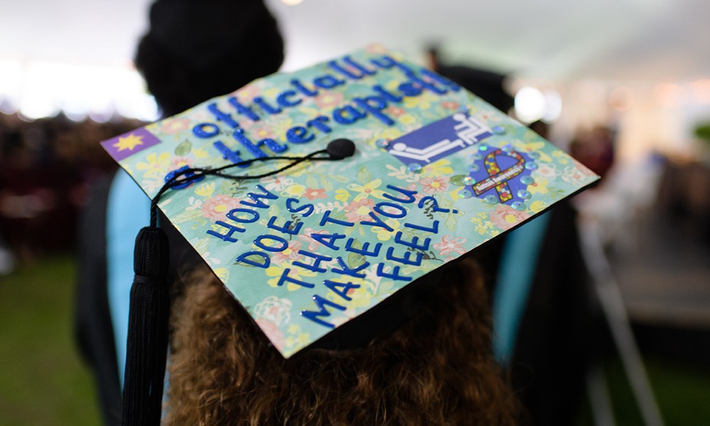 Graduate message during commencement