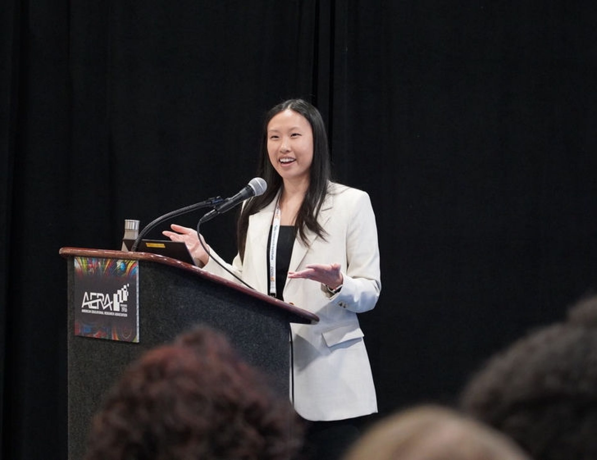 Samantha Ha Dimuzio presenting at AERA