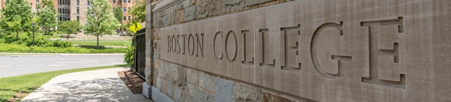 Boston College sign