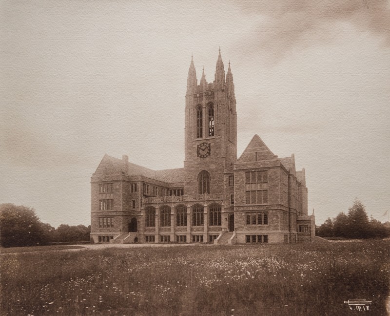 Historic photo of Gasson Hall constructed in 1913.
