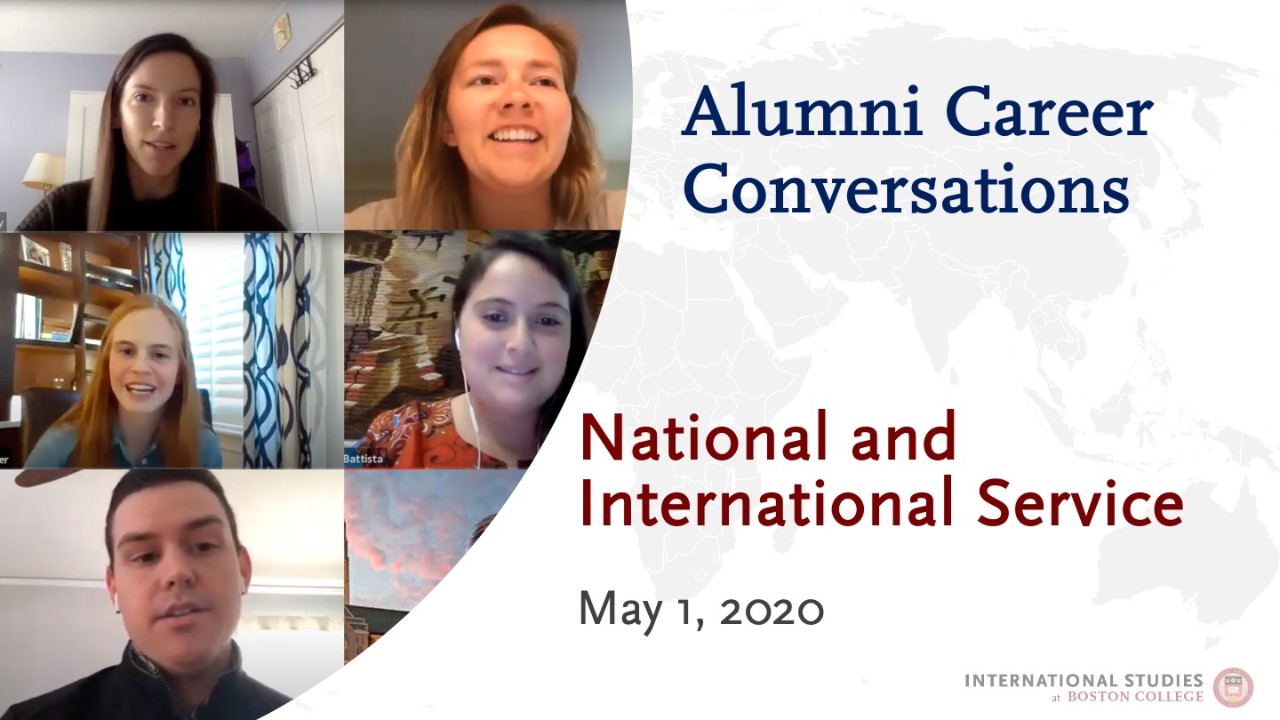 link to Alumni Conversations: International Service