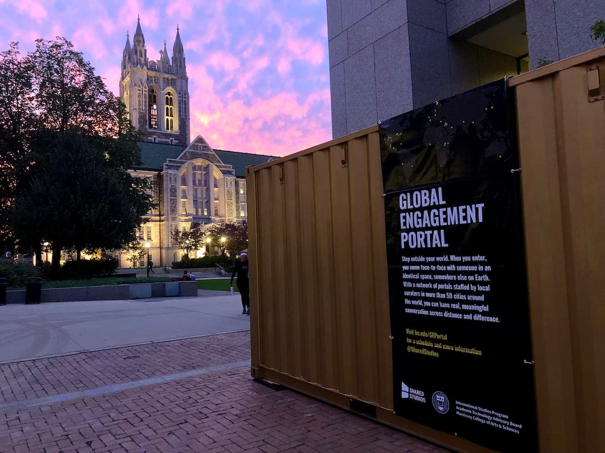The Global Engagement Portal at sunset