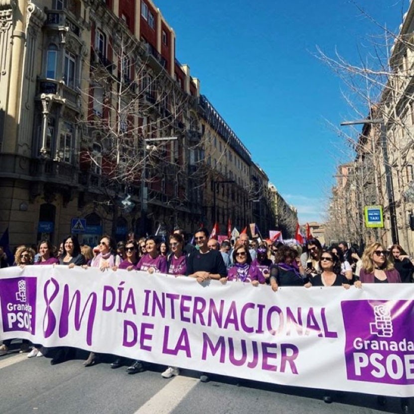 Grace Cavanagh '21 sends this photo from a march for International Women's Day in Granada, Spain.