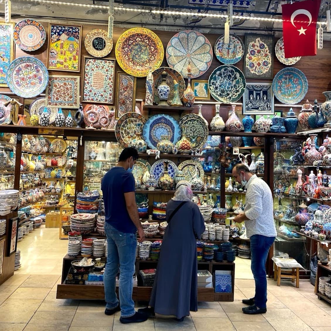 Shoppers at Istanbul's Grand Bazaar