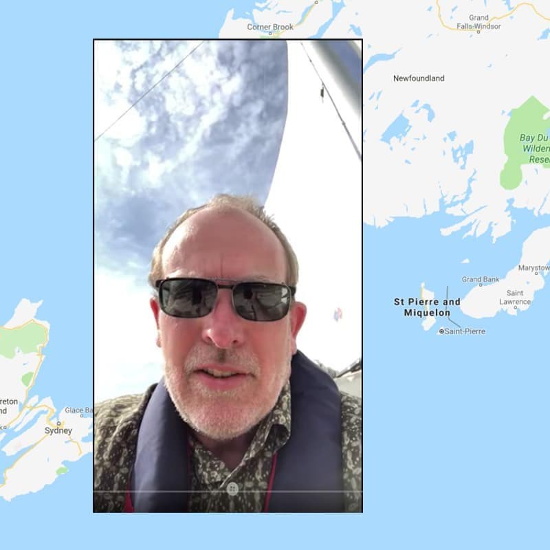 Professor Paul Christensen sends a video postcard from a boat in Newfoundland