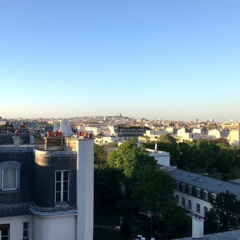 Patrick O'Connell '20 captures the late afternoon view of Montmartre from his home-stay apartment in Paris, France.