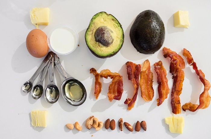 Photo of foods that fit the ketogenic diet are high in fat and low in sugar